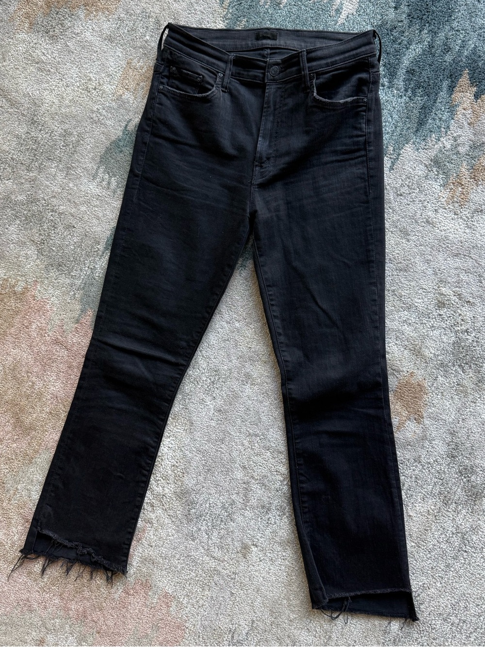 Mother Black Cropped Jean